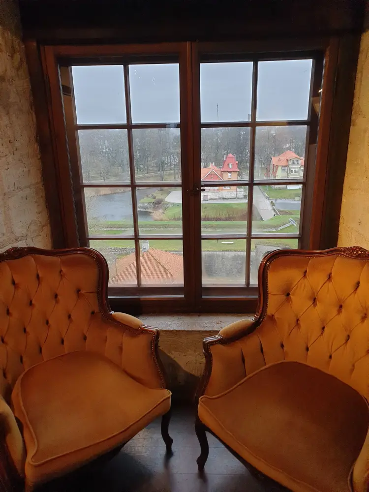 View from cafe in Kuressaare Castle